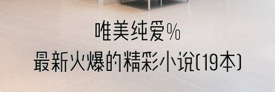 唯美纯爱%最新火爆的精彩小说(19本)